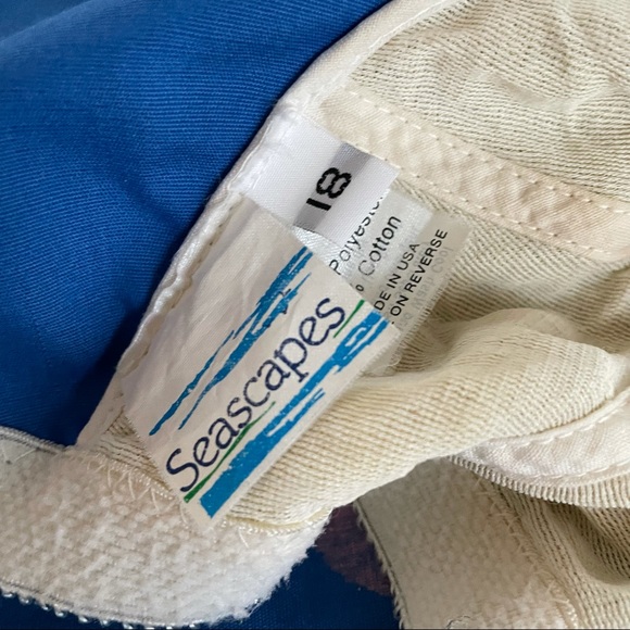 Vintage Early 80s Seascape 1pc Swimsuit Romper XL - Picture 9 of 12